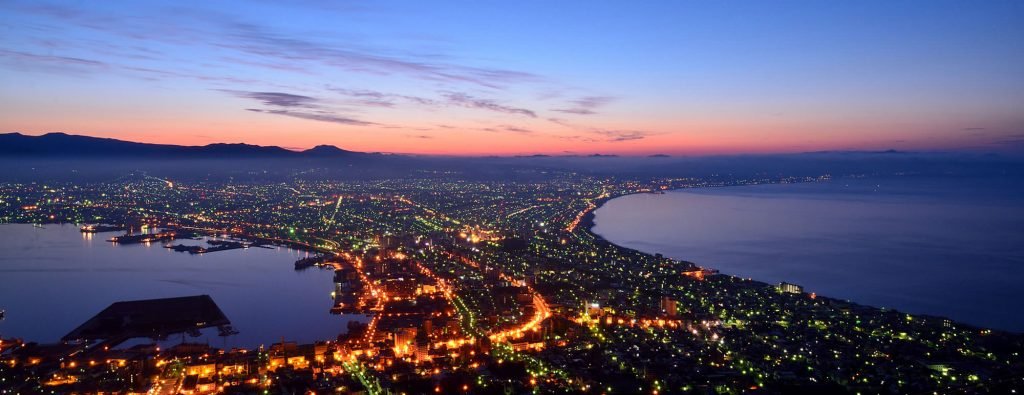 sunset hakodate hokkaido jepang