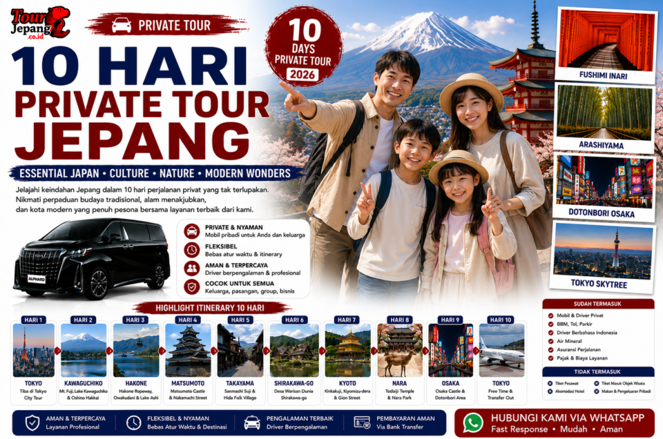 10 Hari Private Tour Jepang: Essential Japan — Culture, Nature & Modern Wonders
