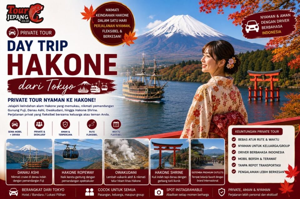 Private Tour Day Trip Hakone dari Tokyo dengan Sewa Mobil
